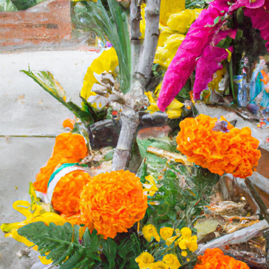 decoracion de tumbas en el dia de muertos