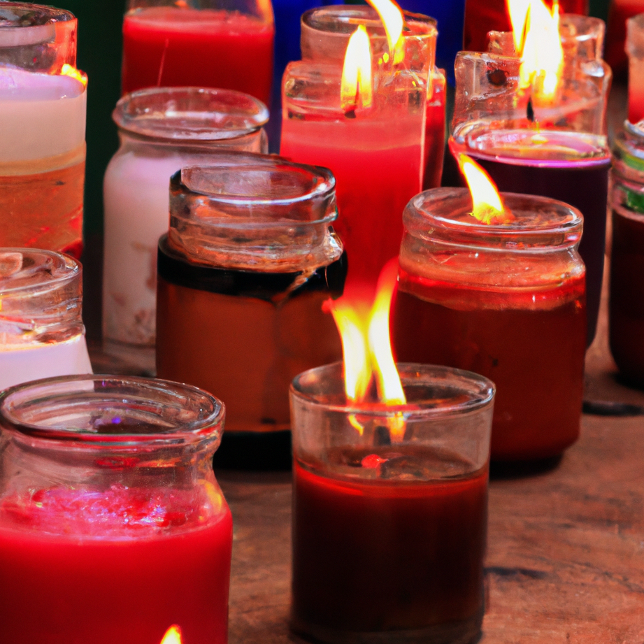 velas artesanales en altares