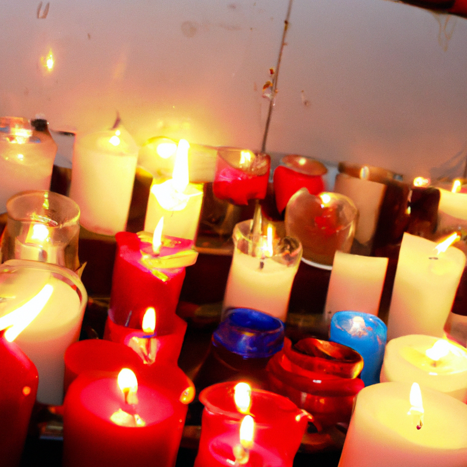 velas en el culto a los difuntos